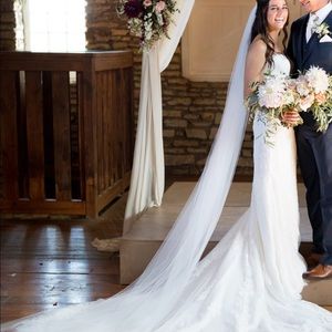 Cathedral length wedding veil